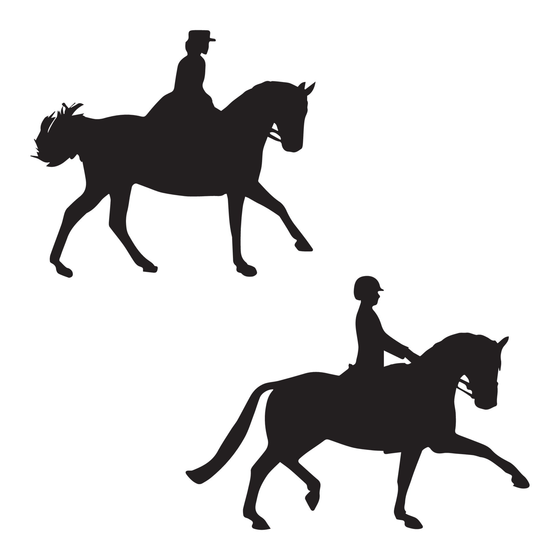 Horse Riding Silhouette Art 7244974 Vector Art at Vecteezy