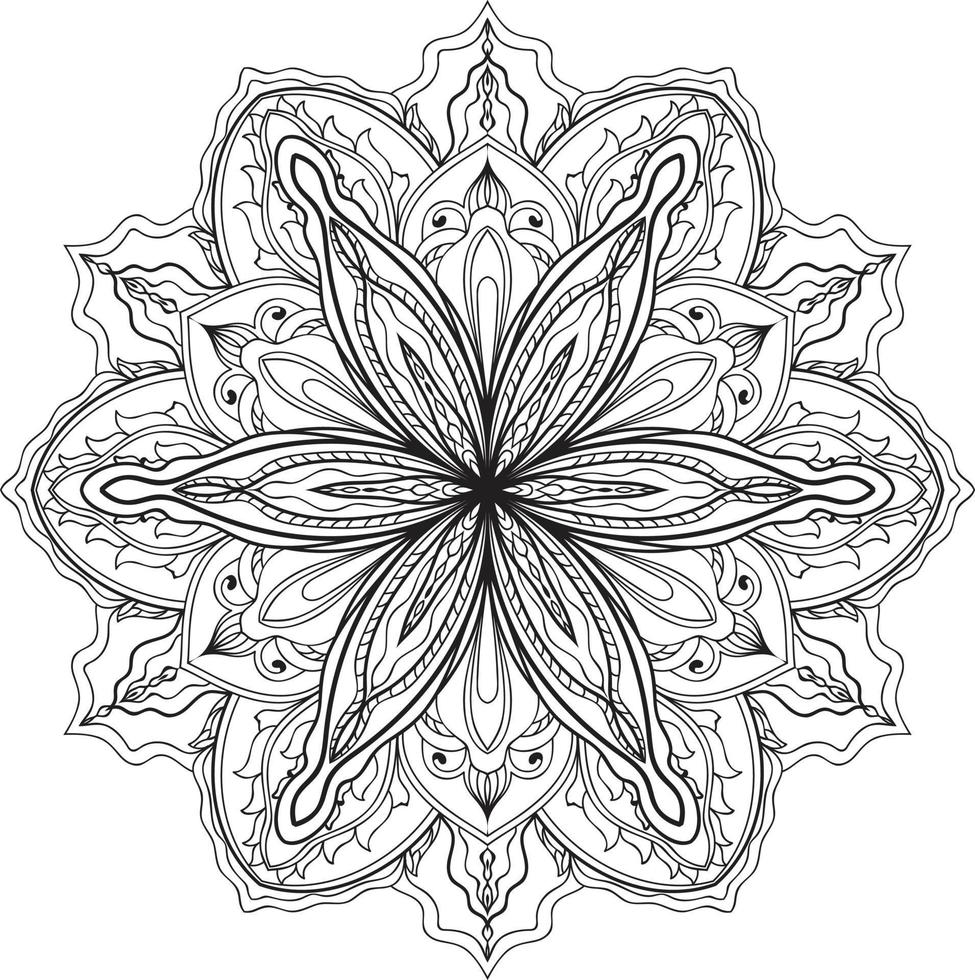 Circular Flower Mandala Free Vector