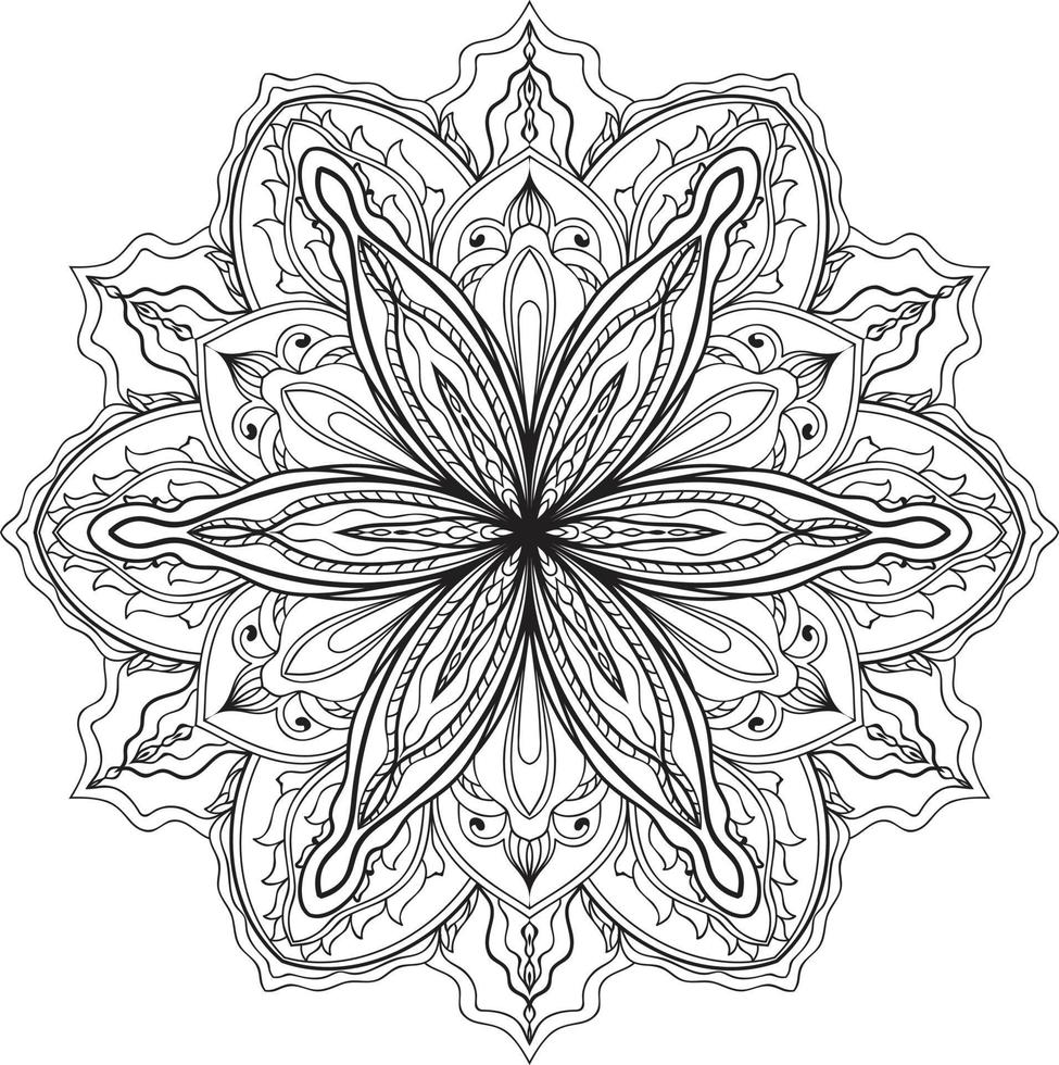 flor circular mandala vector libre