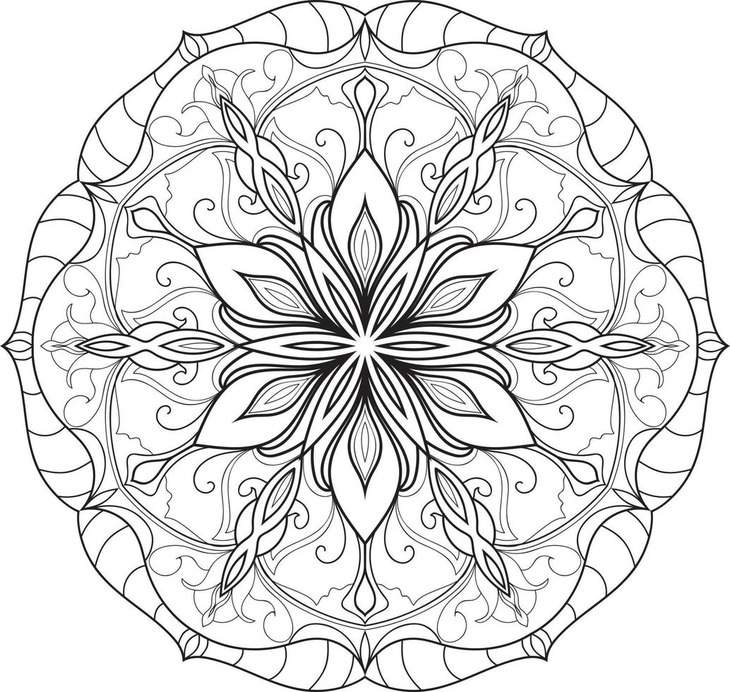 Circular Flower Mandala Free Vector