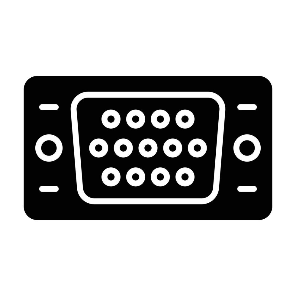 Vga Port Icon Style vector