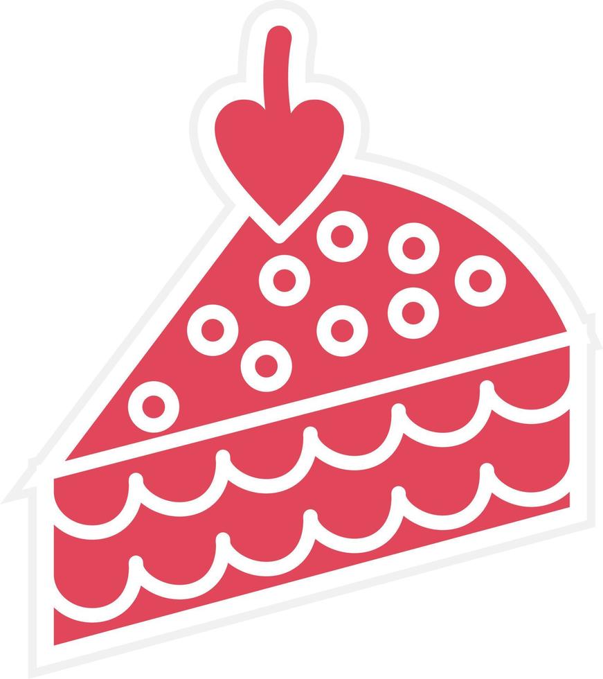 Cake Slice Icon Style vector