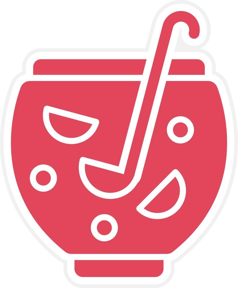 Punch Bowl Icon Style vector