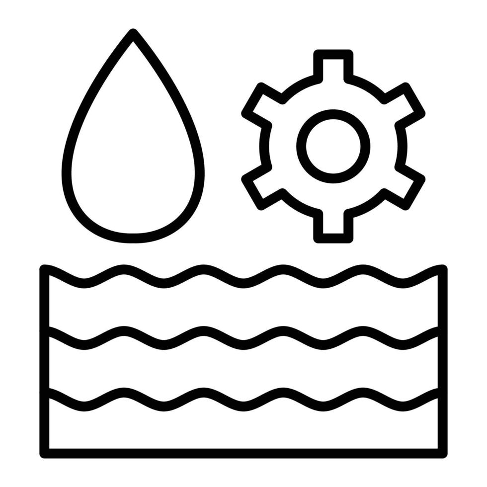estilo de icono de gestión de agua vector