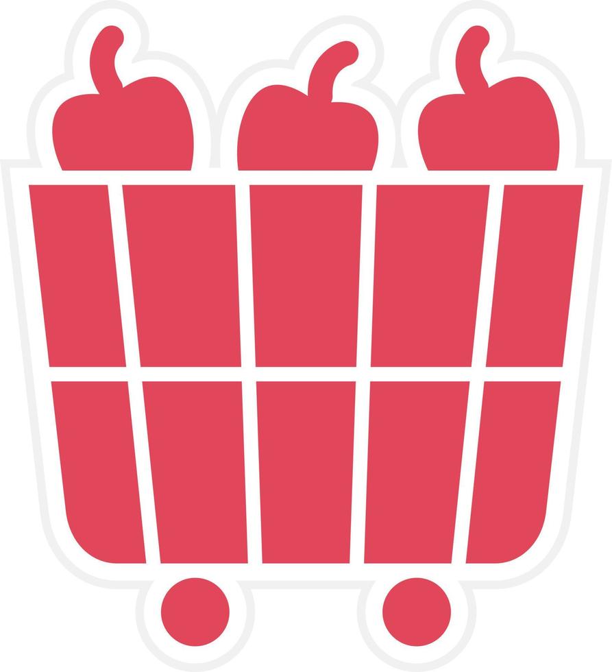 Fruit Cart Icon Style vector