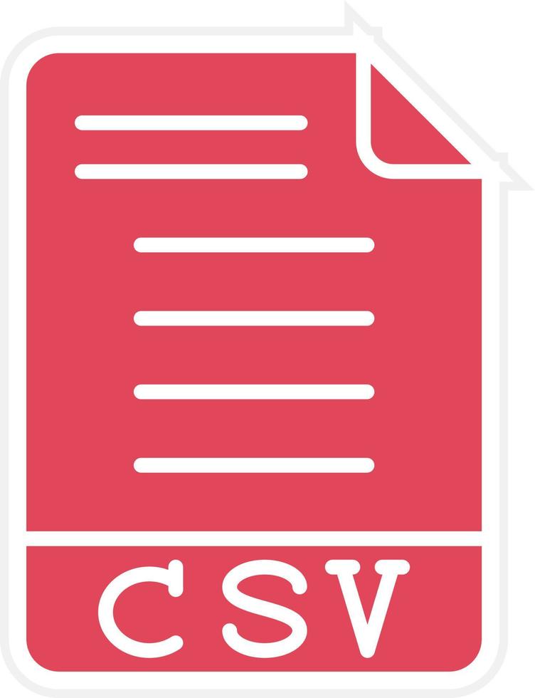 estilo de icono csv vector