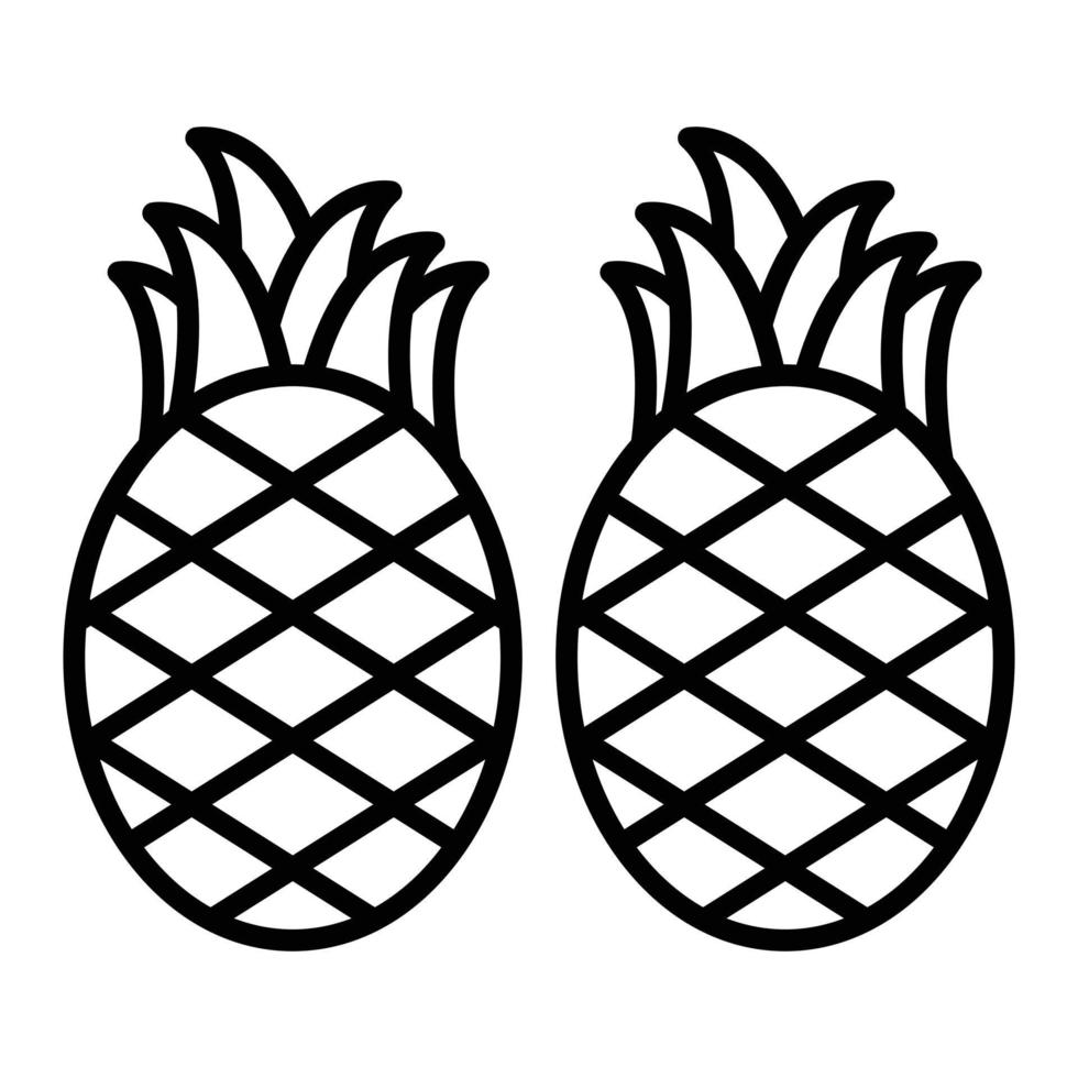 Pineapples Icon Style vector