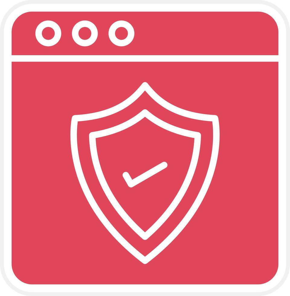 Web Protection Icon Style vector