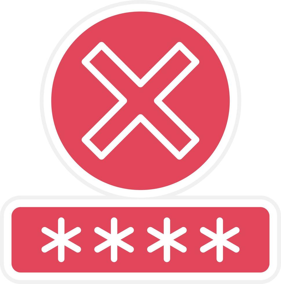 Denial Icon Style vector