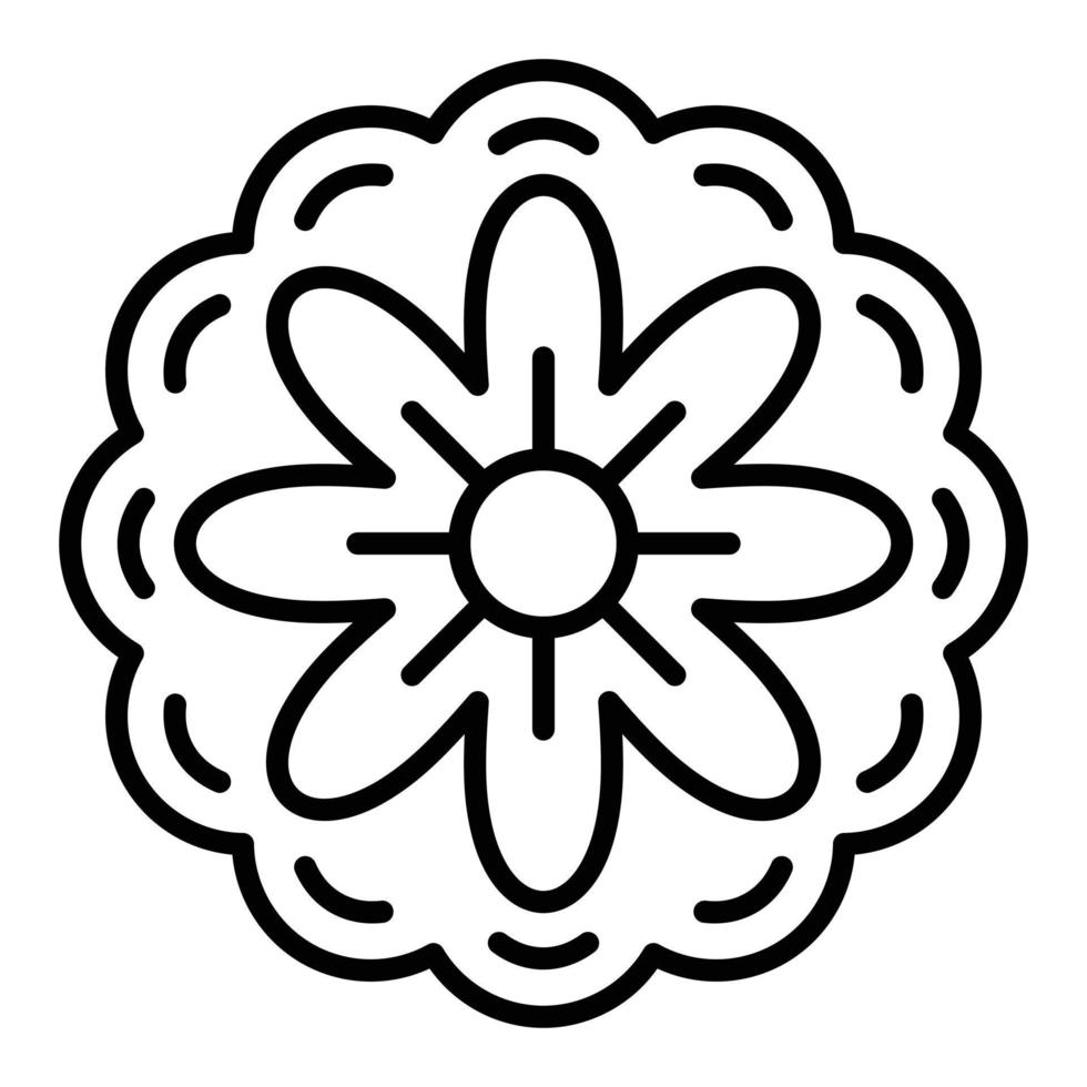estilo de icono de flor vector