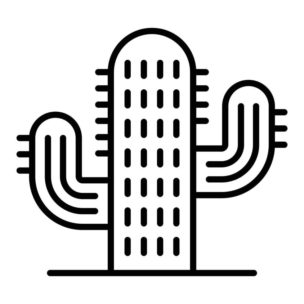 estilo de icono de cactus vector