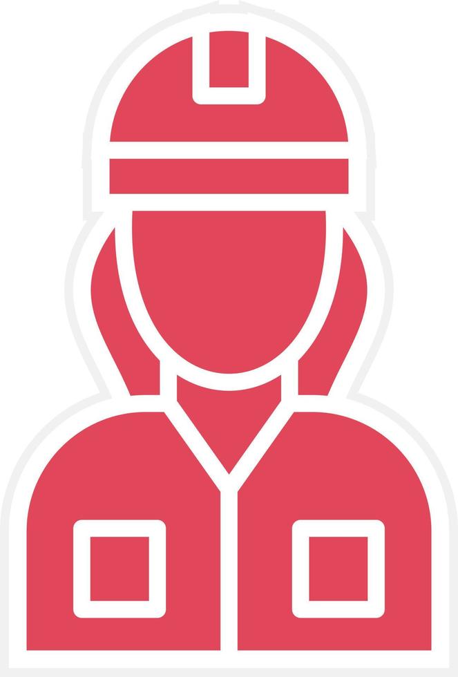 Lady Worker Icon Style vector