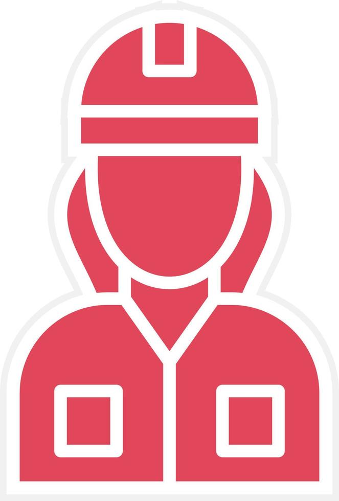 Lady Worker Icon Style vector