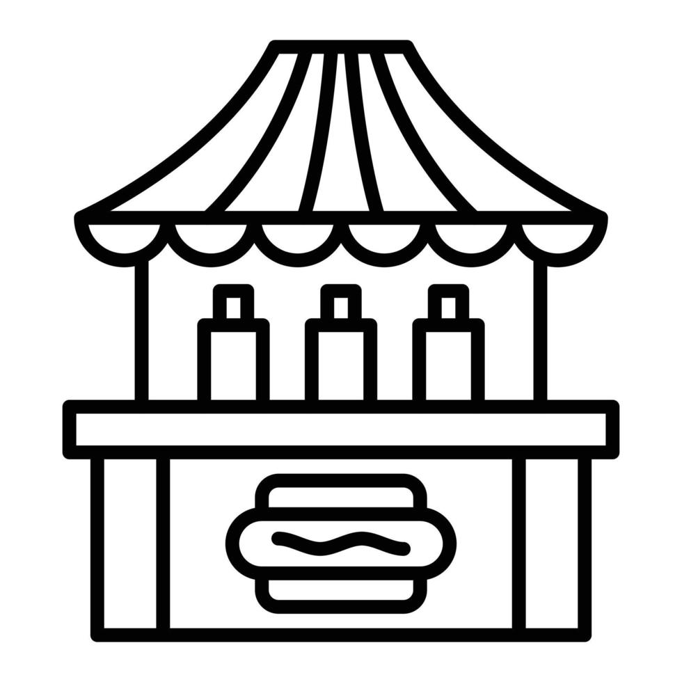 Hot Dog Stall Icon Style vector