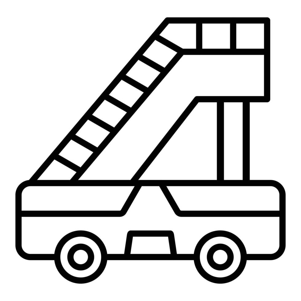 Aircraft Stairs Icon Style vector