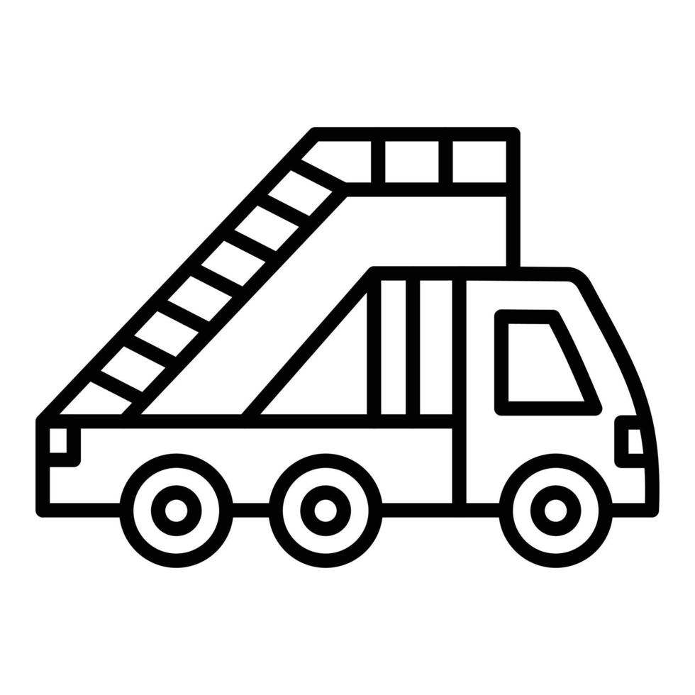 Ladder Truck Icon Style vector