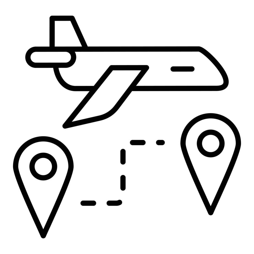 estilo de icono de direcciones de vuelo vector