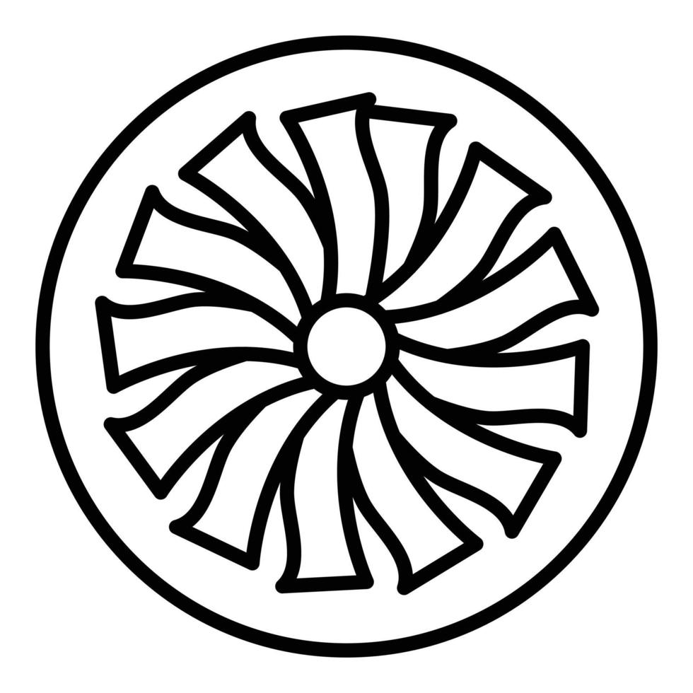 Plane Turbine Icon Style vector