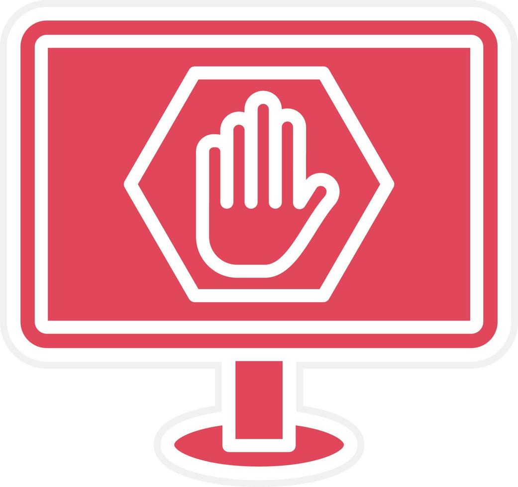 Ad Blocker Icon Style vector