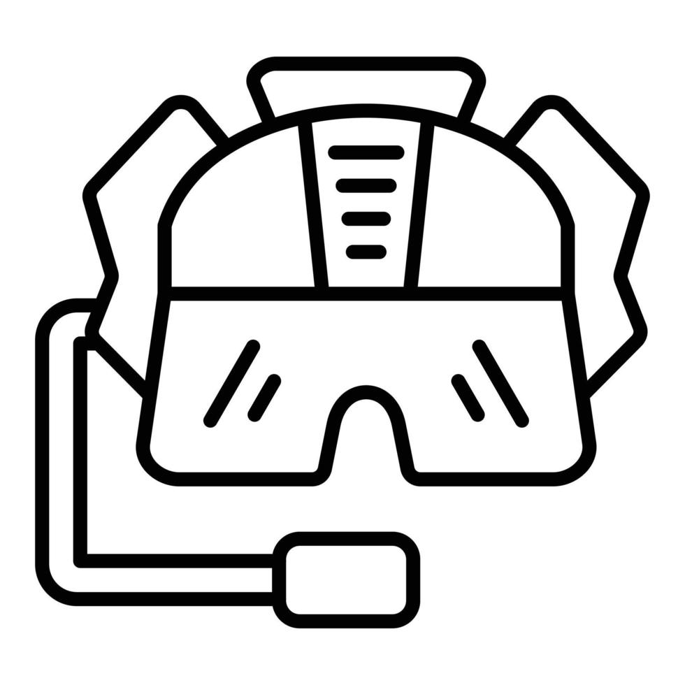 Pilot Helmet Icon Style vector