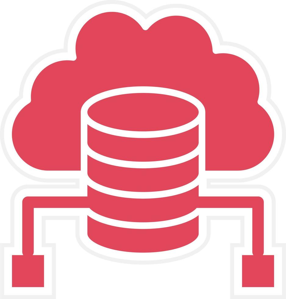 Cloud Data Icon Style vector