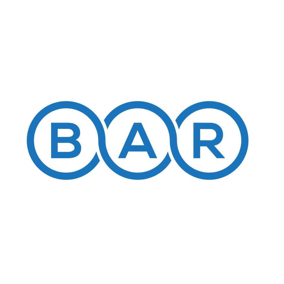 diseño de logotipo de carta de barra sobre fondo blanco. concepto de logotipo de letra de iniciales creativas de bar. diseño de letras de barra. vector