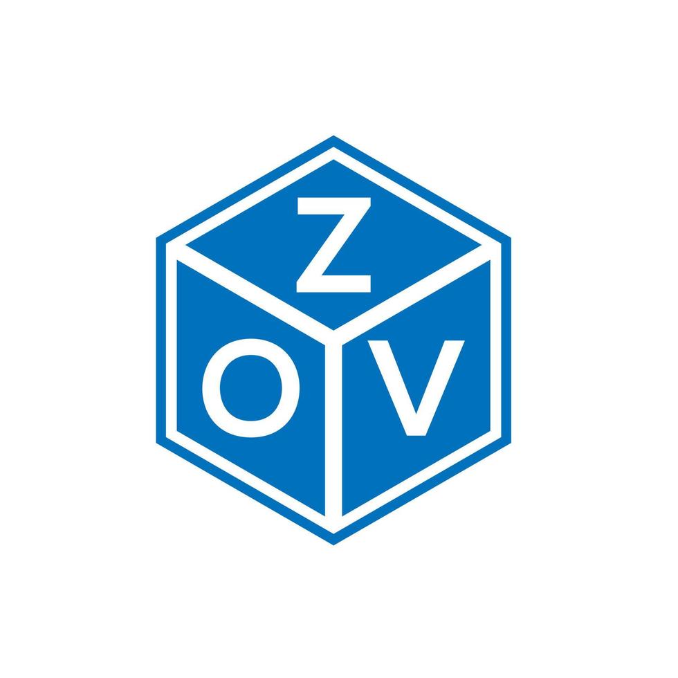diseño de logotipo de letra zov sobre fondo blanco. concepto de logotipo de letra inicial creativa zov. diseño de letras zov. vector