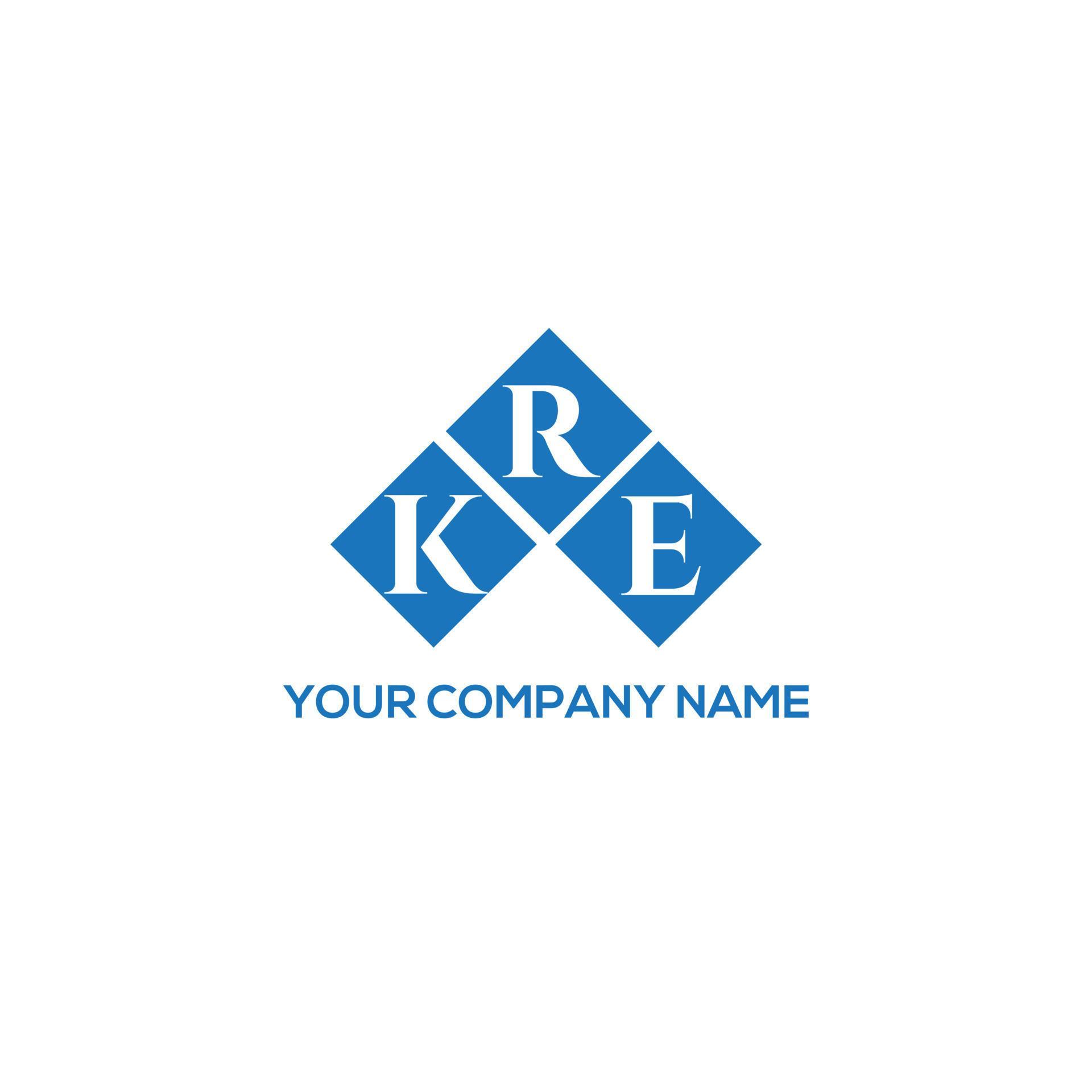 KRE letter logo design on white background. KRE creative initials ...