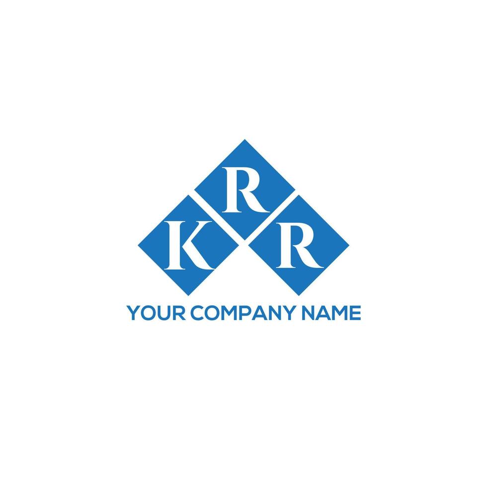 KRR letter logo design on white background. KRR creative initials letter logo concept. KRR letter design. vector