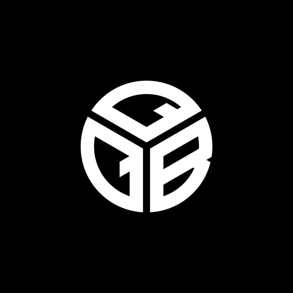 diseño de logotipo de letra qqb sobre fondo negro. qqb concepto de logotipo de letra de iniciales creativas. diseño de letras qqb. vector