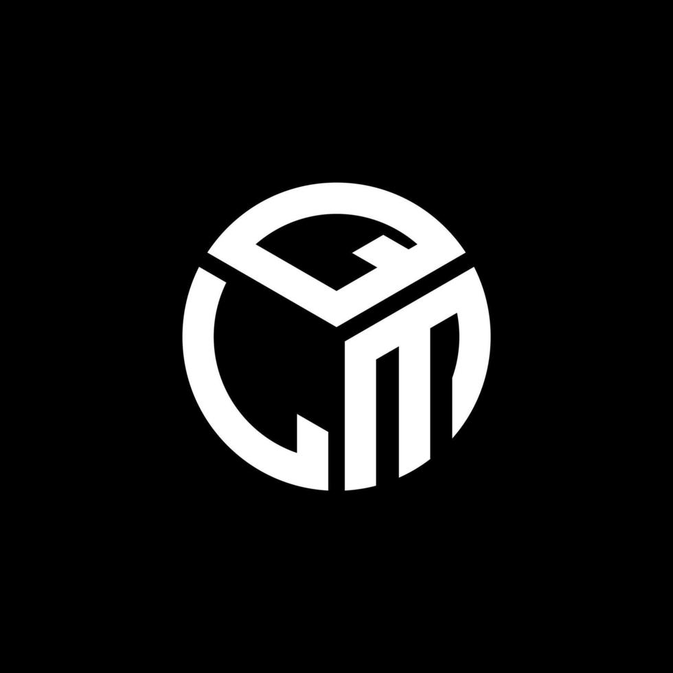 QLM letter logo design on black background. QLM creative initials letter logo concept. QLM letter design. vector