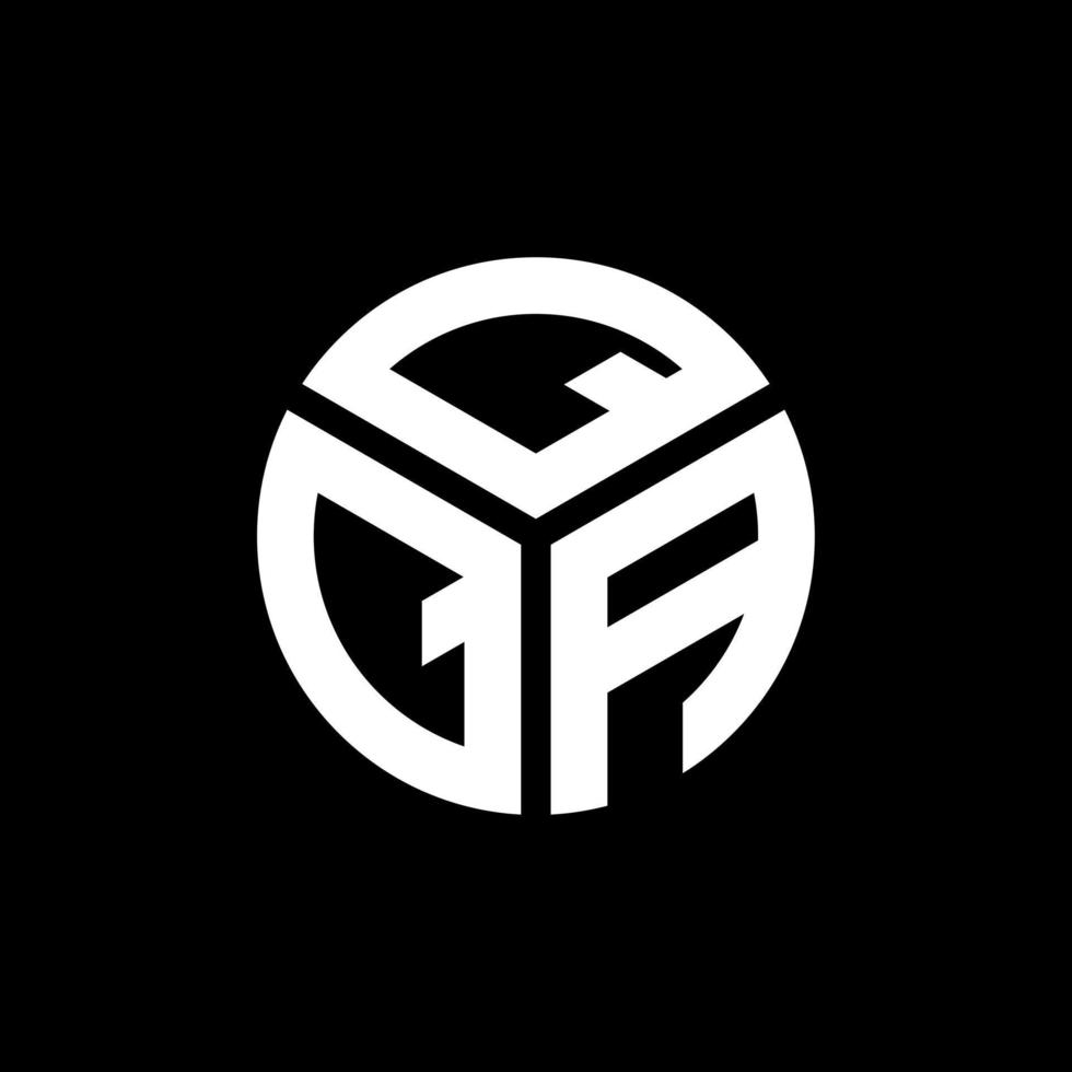 diseño de logotipo de letra qqa sobre fondo negro. qqa concepto de logotipo de letra de iniciales creativas. diseño de letras qqa. vector