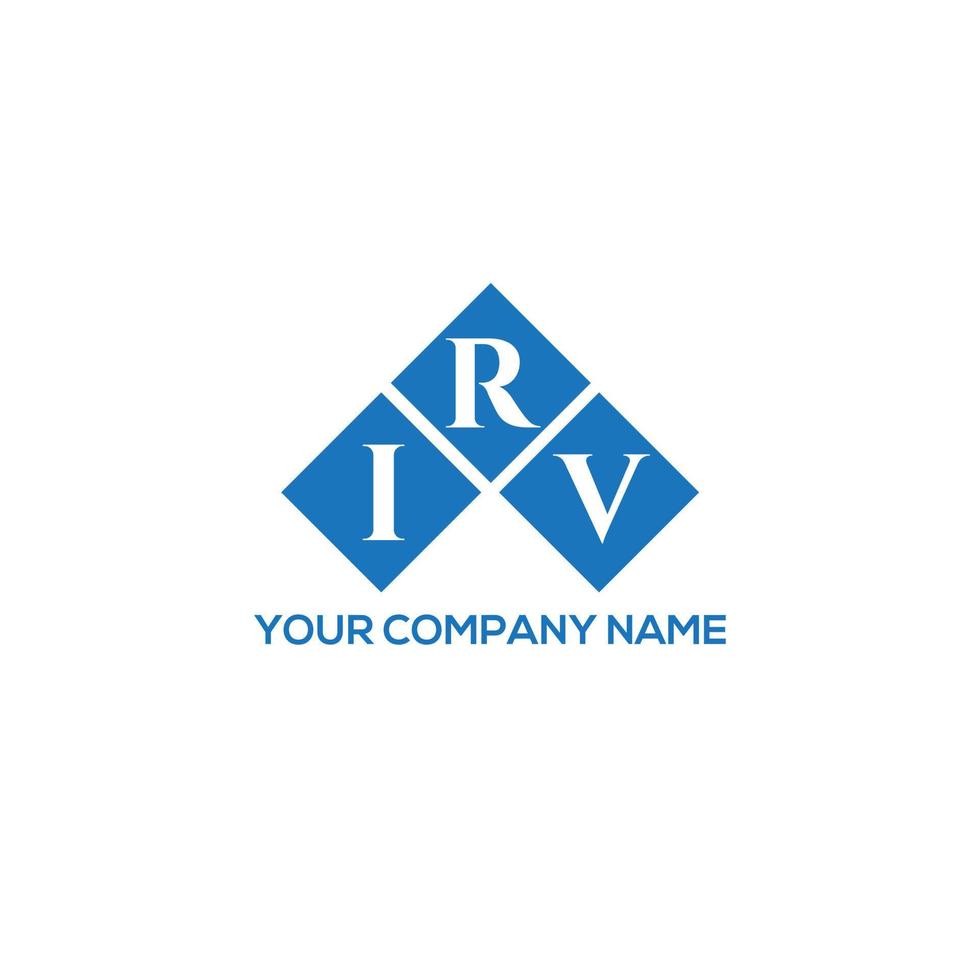 concepto de logotipo de letra de iniciales creativas irv. diseño de letra irv.diseño de logotipo de letra irv sobre fondo blanco. concepto de logotipo de letra de iniciales creativas irv. diseño de letra irv. vector