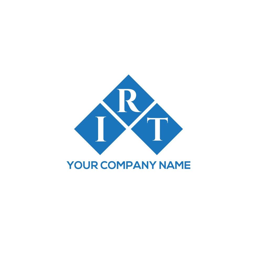 IRT letter logo design on white background. IRT creative initials letter logo concept. IRT letter design. vector