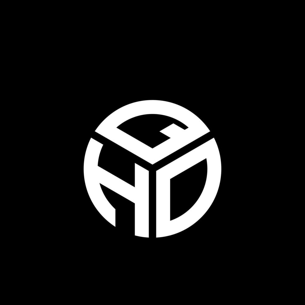 QHO letter logo design on black background. QHO creative initials letter logo concept. QHO letter design. vector