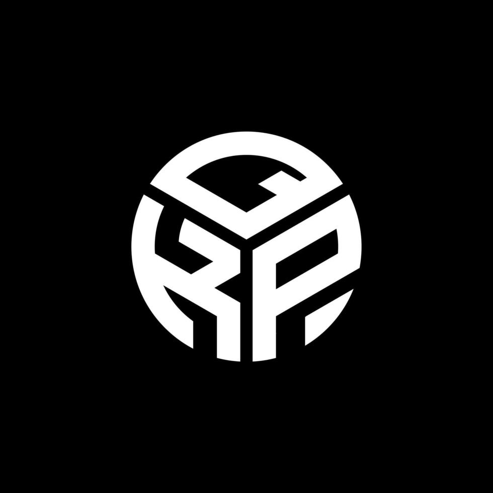 QKP letter logo design on black background. QKP creative initials letter logo concept. QKP letter design. vector