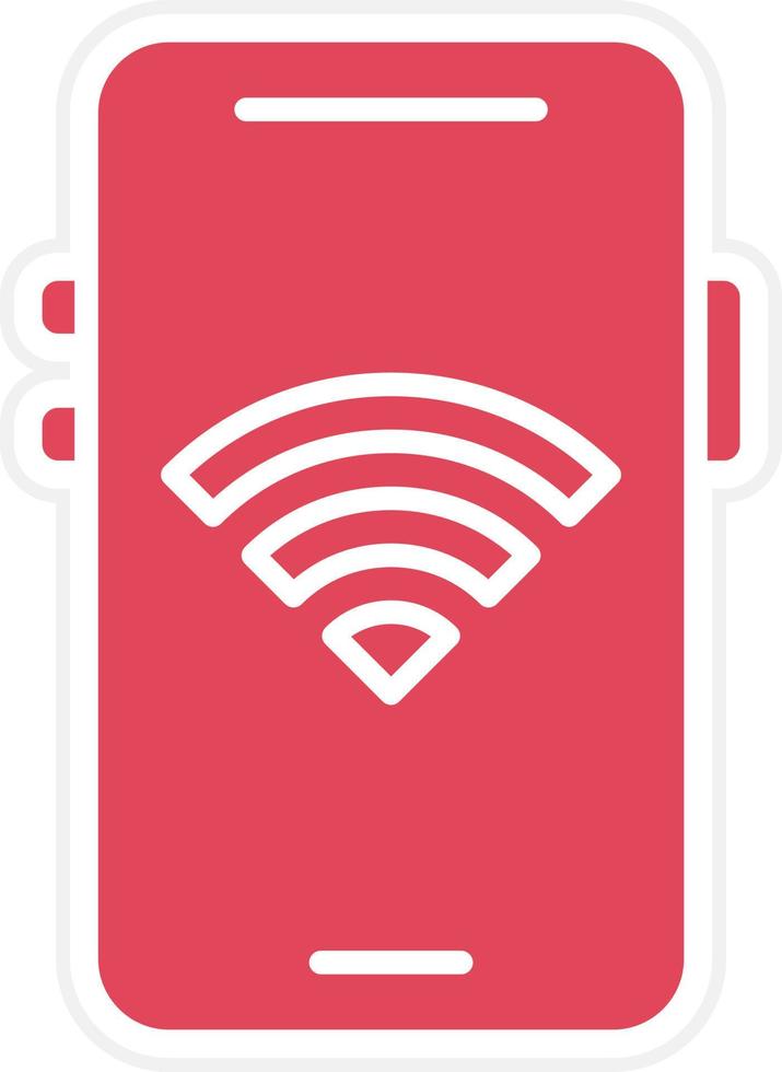Mobile Wifi Icon Style vector