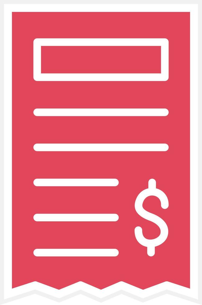 Receipt Icon Style vector