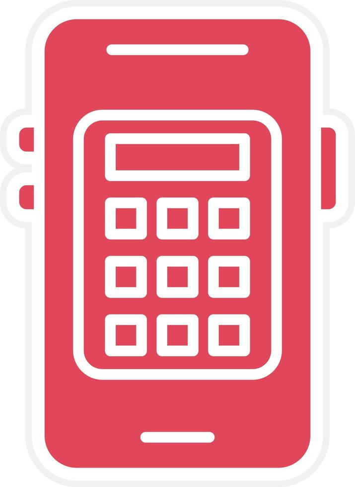 Mobile Calculator Icon Style vector