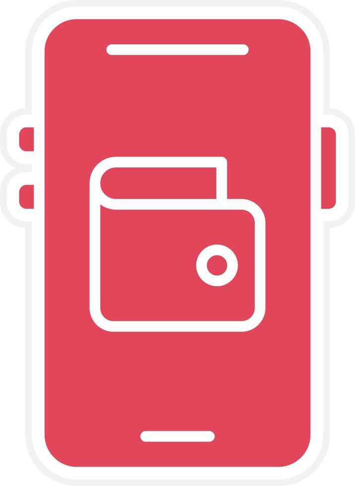 Mobile Wallet Icon Style vector