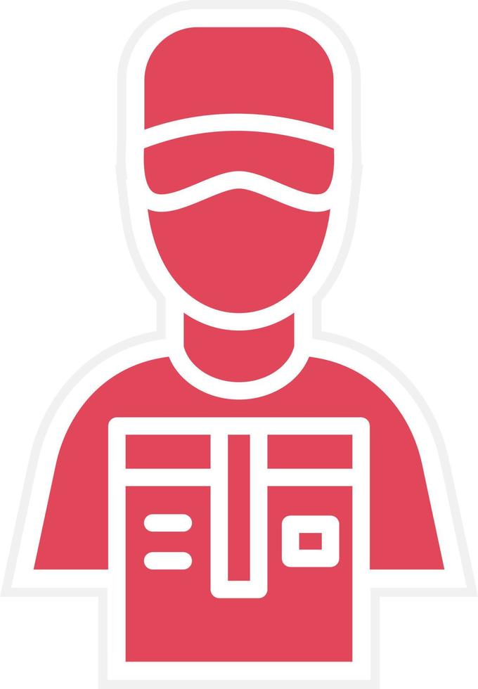 Delivery Man Icon Style vector