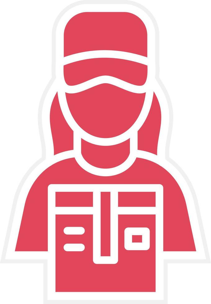 Delivery Women Icon Style vector