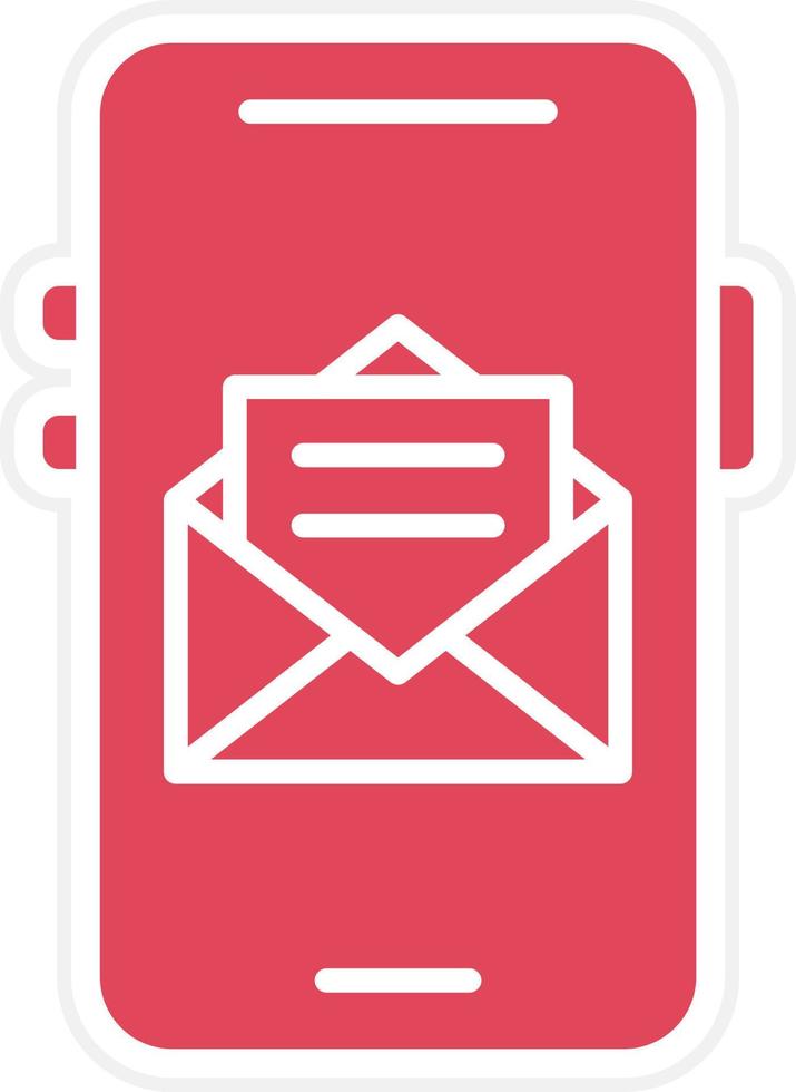 Mobile Mail Icon Style vector