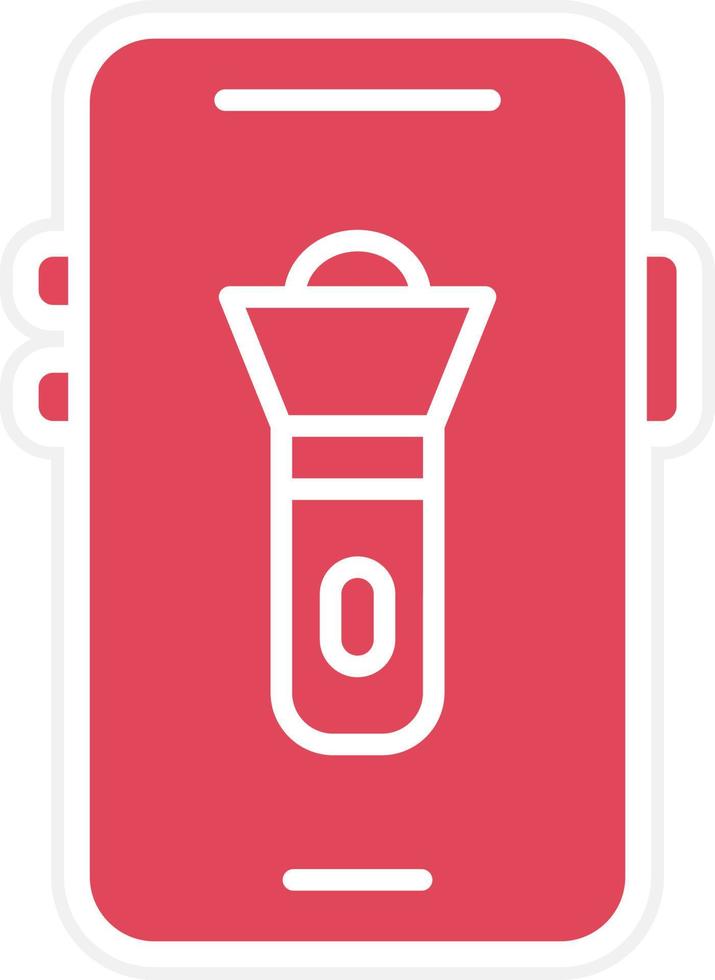 Mobile Torch Icon Style vector