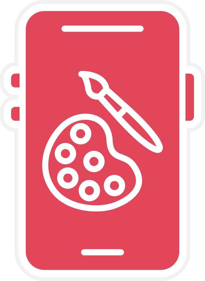 Mobile Art Icon Style vector