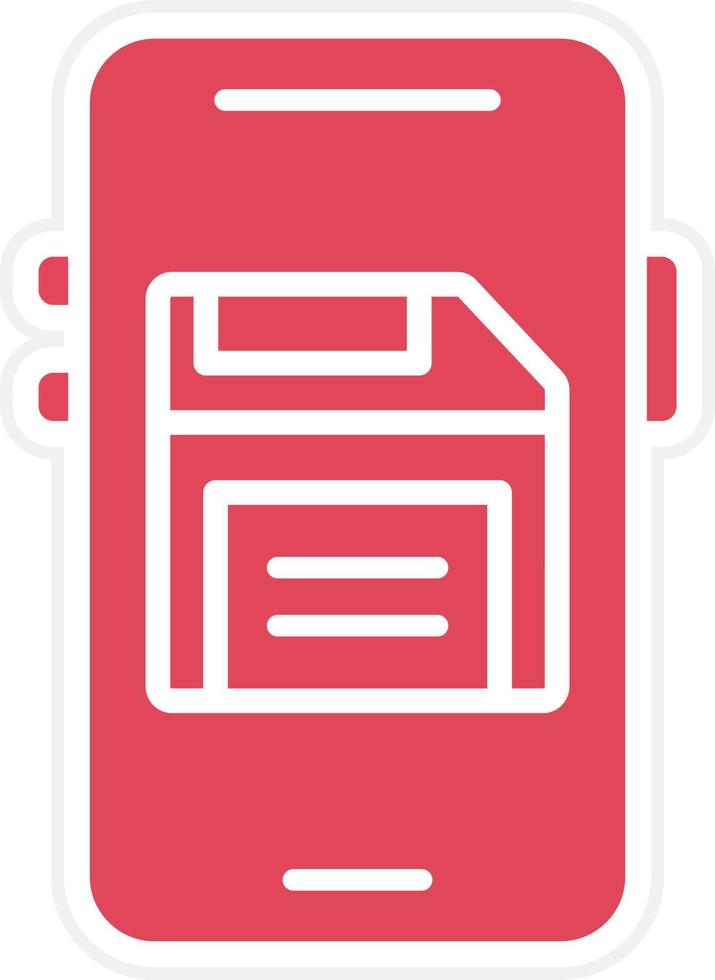 Mobile Save Icon Style vector