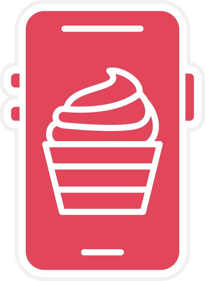 Mobile Food Icon Style vector