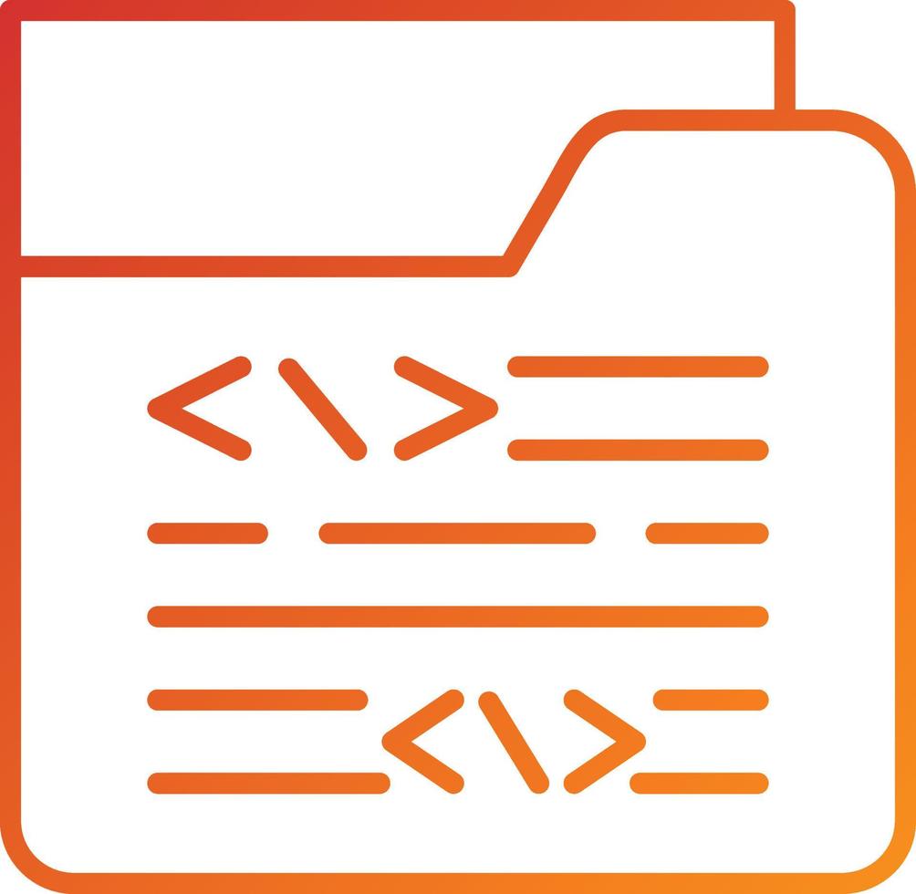 Coding Folder Icon Style vector