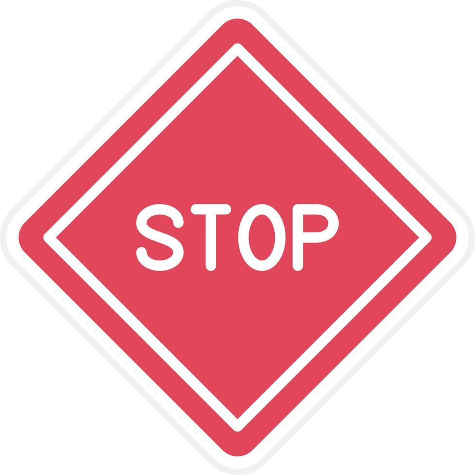 estilo de icono de señal de stop vector