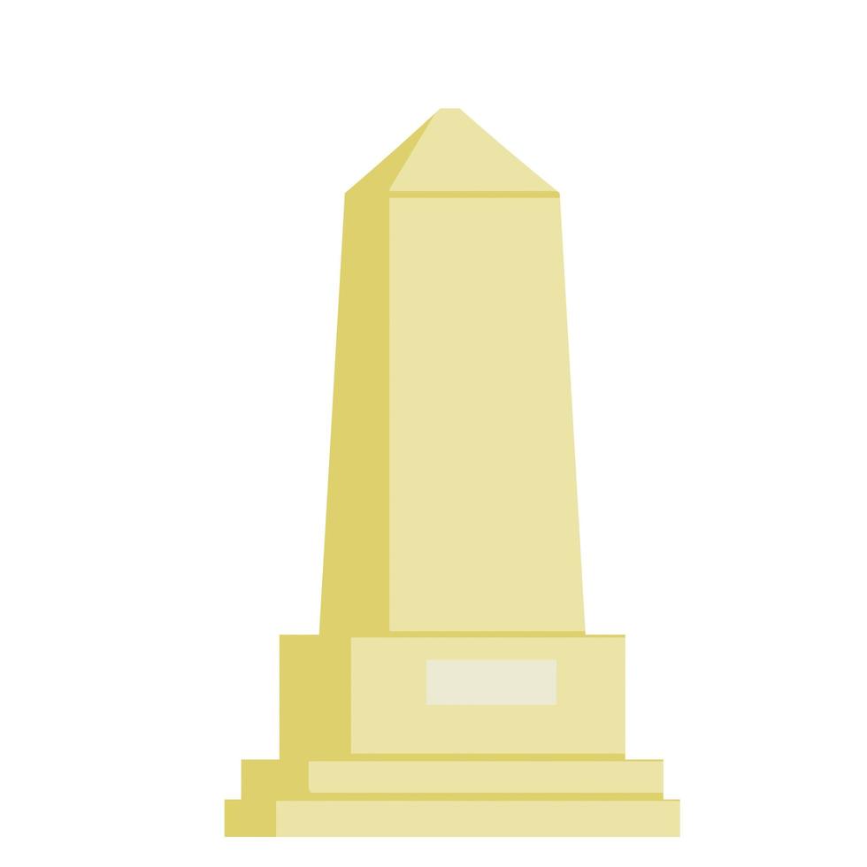Obelisk. White stone monument. vector